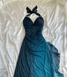 Burgundy red/indigo/navy blue shiny elegant strappy long tulle ball gown evening dress birthday party dress HZ1023