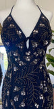 Black gorgeous vintage shiny exquisite beaded gemstone spaghetti straps long elegant tulle ball gown evening dress party dress HZ1023