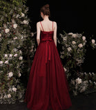 Cute burgundy two pieces detachable prom dresses HZ1023