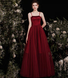 Cute burgundy two pieces detachable prom dresses HZ1023