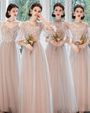Elegant lace long A line prom dress evening dress HZ1023