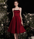 Cute burgundy two pieces detachable prom dresses HZ1023