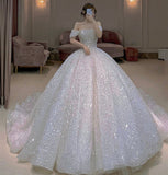 Amazing tulle sequins ball gown dress formal dress HZ1023