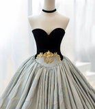 Amazing strapless lace long prom dress formal gown HZ1023