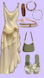 Ivory White Vintage Spaghetti Strap Long Chiffon prom dress Evening Dress Party Dress HZ1023