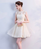 Cute lace short A line prom dress cocktail dress HZ1023