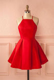 Blue/purple/red cute sweet short satin prom dress homecoming dress birthday party dress HZ1023