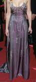 Purple Gorgeous Shiny Elegant Exquisite Beading Spaghetti Strap Long Satin Floor Length Ball Gown Evening Dress Party Dress Prom Dress HZ1023