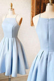 Blue/purple/red cute sweet short satin prom dress homecoming dress birthday party dress HZ1023