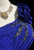 Purple Gorgeous Shiny Elegant Fashion Exquisite Beaded Floral Long Tulle Floor Length Mermaid Ball Gown Evening Gown Prom Dress Party Dress HZ1023