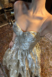Gilded Elegant Fashion Vintage Long Satin Ball Gown Evening Dress Wedding Guest Party Dress Bridesmaid Dress Prom Dress HZ1023