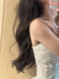Beautiful Teal Sparkly Elegant Sophisticated Long Sequin Sparkling Tulle Ball Gown Evening Gown Prom Gown Graduation Gown HZ1023