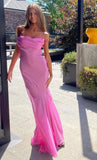 Pink Fashion Strap Long Tulle Prom Dress Evening Dress HZ1023