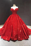 Silver/Red/Green Shiny Gorgeous Sequined Long Prom Dress Evening Dress Off Shoulder Adult Ceremony Dress HZ1023