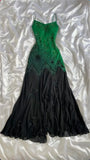Green Gradient Fashion Exquisite Beaded Long tulle Prom Dress Evening Dress Party Dress HZ1023