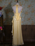 Yellow/Green/Burgundy Shiny Elegant Delicate Floral Backless Long Ball Dress Evening Dress Birthday Party Dress HZ1023