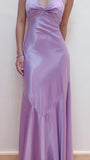 Purple V Neck Elegant Fashion Long Formal Prom Dress Evening Dress Party Dress Ball Gown HZ1023