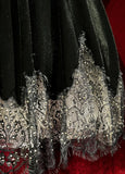 Black Shiny Vintage Elegant Delicate Rhinestone Lace Short Homecoming Dress Velvet Ball Gown Evening Gown Prom Dress Birthday Party Dress HZ1023