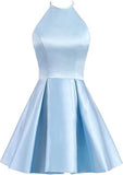 Blue/purple/red cute sweet short satin prom dress homecoming dress birthday party dress HZ1023