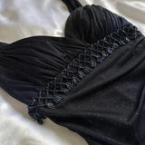 Dark blue shiny elegant exquisite beaded long chiffon prom dress, evening dress, party dress, graduation dress HZ1023