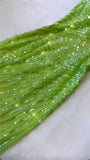Green gorgeous fashion exquisite beaded spaghetti straps long tulle ball gown evening dress party dress HZ1023
