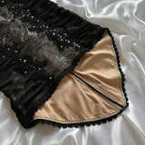 Black Brown Shiny Exquisite Elegant Beaded Lace Long Corset Ball Gown,Evening Dress,Party Dress HZ1023