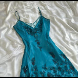 Blue fashion elegant delicate beading spaghetti straps long chiffon elegant ball gown evening dress party dress HZ1023