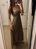 Matcha Green Sweet Exquisite Beading Long Chiffon Elegant Floor Length Ball Gown Evening Gown Party Dress Prom Dress HZ1023