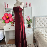 Burgundy Vintage Shiny Fashion Stunning Elegant Long Chiffon Tulle Cute Sweet Prom Dress Evening Gown Birthday Party Dress Prom Dress Graduation Dress HZ1023