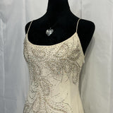 Cream White Vintage Elegant Exquisite Beaded Fairy Dress Ball Gown Evening Dress Date Holiday Party Dress Wedding Guest Dress HZ1023