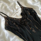 ???Black Shiny Beautiful Vintage Gorgeous Fashion Elegant Exquisite Black Rose Gold Beading Midi/Short Chiffon Homecoming Dress Prom Dress Evening Dress Birthday Party Dress Ball Gown HZ1023