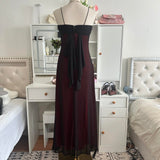 Crimson Vintage Fashion Stunning Elegant Long Chiffon Gothic Prom Dress Evening Gown Birthday Party Dress Prom Dress Graduation Dress HZ1023