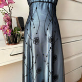 Blue Gorgeous Vintage Elegant Exquisite Beaded Suspender Long Tulle Ball Gown Evening Gown Party Dress Prom Gown HZ1023