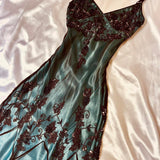 Turquoise Gorgeous Vintage Exquisite Beading Spaghetti Strap Long/Short Chiffon Ball Gown Evening Gown Party Dress Homecoming Dress HZ1023