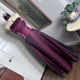 Purple Elegant Vintage Fashion Long Tulle Prom Dress Evening Gown Party Dress HZ1023