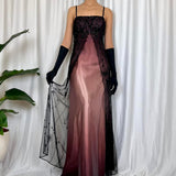 Pink Brown Gorgeous Retro Elegant Exquisite Beading Long Chiffon Ball Gown Evening Gown Party Dress Prom Dress HZ1023