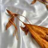 Orange gorgeous retro fashion elegant exquisite leaf beading spaghetti strap long chiffon ball gown evening dress birthday party dress prom dress HZ1023