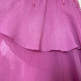 Pink gorgeous exquisite elegant beaded long chiffon ruffled ball gown, evening dress, party dress HZ1023