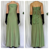 Green Shiny Fashion Vintage Elegant Spaghetti Strap Long Chiffon Tulle Ball Gown Evening Dress Party Dress Prom Dress HZ1023