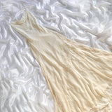 Ivory shiny fashion classy pretty exquisite beaded long chiffon floor-length handmade custom ball gown evening dress party dress prom dress HZ1023