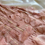 ??? Blush Pink Sakura Luxurious Gorgeous Fairytale Fantasy Retro Fashion Exquisite Beaded Sequin 3D Applique Long Elegant Flowing Chiffon Ball Gown Evening Gown Party Dress Prom Gown HZ1023