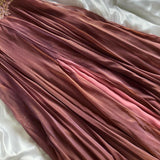 Purple Bronze Shiny Elegant Vintage Flower Applique Long Chiffon Fairy Evening Gown Party Dress prom dress HZ1023