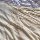 Ivory shiny fashion classy pretty exquisite beaded long chiffon floor-length handmade custom ball gown evening dress party dress prom dress HZ1023