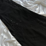 Black gorgeous exquisite elegant beaded long chiffon ruffled ball gown, evening dress, party dress HZ1023