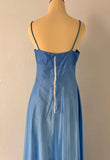 Blue Fashion Elegant Exquisite Embroidery Beading Spaghetti Strap Long Tulle prom dress Evening Gown Party Dress HZ1023