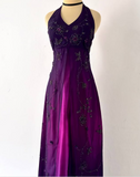 Purple Shiny Gorgeous Elegant Fashion Gradient Exquisite Beading Long Tulle Satin Ball Gown Evening Dress Party Dress Prom Dress HZ1023