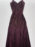 Purple Gorgeous Elegant Exquisite Beaded A-line Spaghetti Strap Long/Short Tulle Chiffon Ball Gown Birthday Party Dress Evening Dress Prom Dress HZ1023