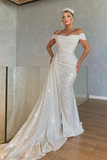 Gorgeous Off-The-Shoulder Strapless Mermaid Prom Dress With Sequins HZ1023