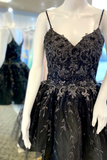 A-Line V-Neck Appliques Short Homecoming Dress HZ1023