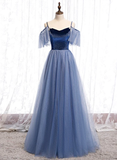 A-Line Champagne With White Lace Round Neckline Party Dress, Beautiufl Wedding Party Dresses HZ1023